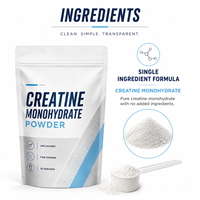 Creatina Monohidrato de Marca Privada Sin Azúcar 500g en Polvo Certificada Halal Suplemento Pre-Entrenamiento para el Crecimiento Muscular para Adultos