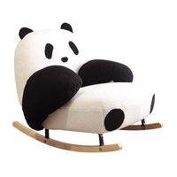 Fauteuil à bascule moderne en bois avec revêtement en tissu et fonction de balancement doux pour le confort du salon