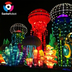 Lanterne électrique d'extérieur étanche en soie enfants modèle Festival spectacle de lumière célébration fleurs noël animaux nouvel an - Product Image 3