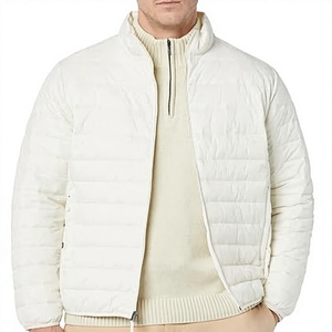 Cold Weather Proof <b>Mens</b> Black Hooded Puffer Coat Faux <b>Down</b> <b>Fill</b> High Density Polyester <b>Jacket</b> - Product Image 1