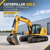 Excavator Mini Bekas dengan Remote Kontrol Profesional 33.6kW Kontrol Pilot Hidrolik Peralatan Konstruksi Tersedia di Stok