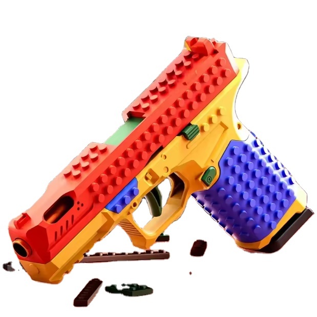 Building Blocks Assembly SIG17 Firing Toy Automatic Shell Ejection Unisex DIY Plastic Soft Bullet Gun Toys