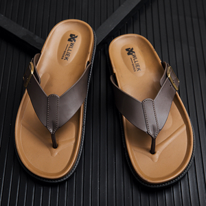 Nouveaux Modèles Sandales Plates de Luxe en Cuir PU pour Hommes, Confortables, Tongs Régulières, Design Boucle, Mode Plage Été, <span class=keywords><strong>Marque</strong></span> <span class=keywords><strong>Pas</strong></span> <span class=keywords><strong>Cher</strong></span> 2025 - Product Image 4
