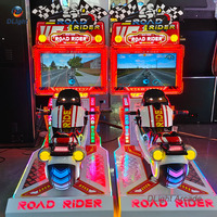 Simulateur de course de moto Road Rider, machine de jeu d'arcade à monnayeur, action haute vitesse pour centre commercial, salle de jeux, FEC