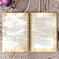Journal de tarot pour lecture de cartes, traceur quotidien et planificateur de réflexion, cahier mystique pour débutants et experts