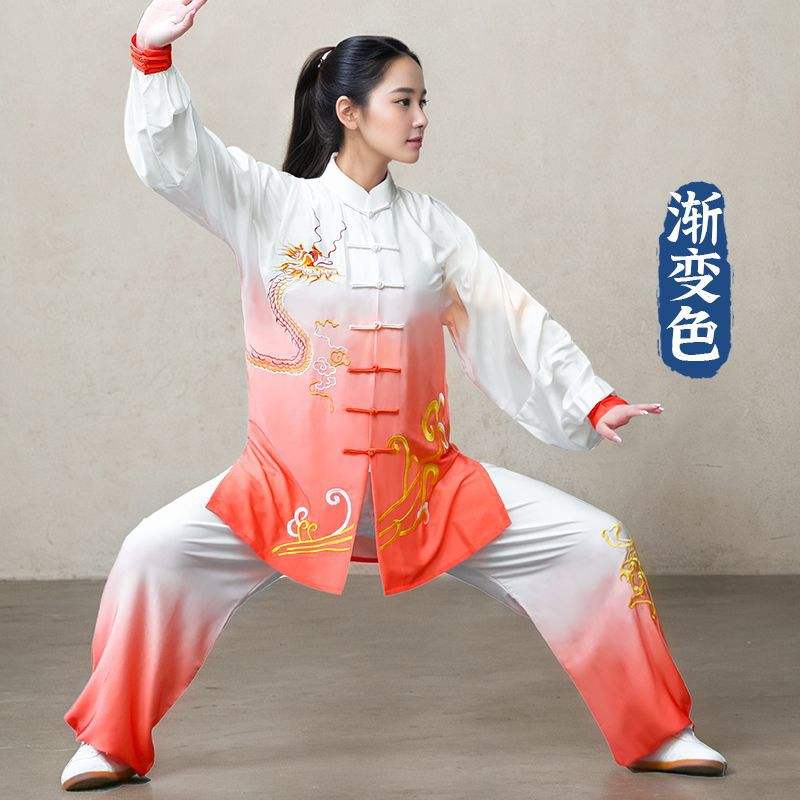 Embroidered dragon gradual change