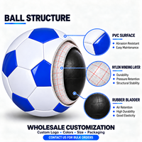 Ballon de football Aiju personnalisé en PVC taille 5, cousu à la machine – Cadeau promotionnel durable pour événements, à offrir en intérieur/extérieur