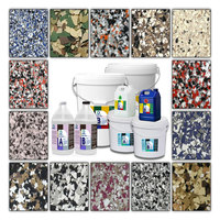 Fournisseur en gros de peinture époxy pour sols en résine époxy colorée décorative, flocons de granit, prête à l'emploi, revêtement de sol en marbre