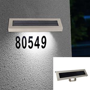 Luces Solares para Exteriores para Números de Casa - Luz Solar para Placa de Dirección - Luz de Pared para Hogar, Jardín, Patio y Terraza - Product Image 1
