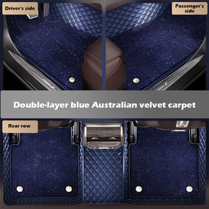 Tapis de voiture haut de gamme, tapis de sol de voiture, antidérapants, imperméables, en cuir, ensemble complet, ajustement universel pour un nettoyage facile et la protection de l'intérieur de la voiture - Product Image 2
