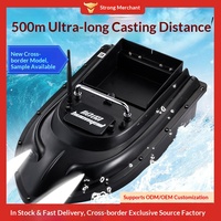 Perahu Remote Control Hitam Grosir dari Cina, GPS Cruise Control, Pengeluaran Umpan, Satu Tombol Kembali, Jangkauan 500m, Bahan ABS, Beban 2jin