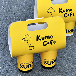 Porte-<span class=keywords><strong>gobelet</strong></span> à <span class=keywords><strong>café</strong></span> jetable prêt à l'emploi personnalisé 1/2/4 tasse avec poignée - Product Image 4