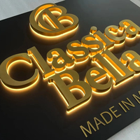 Enseigne LED personnalisée double face à luminosité maximale en acrylique pour devantures de magasins, logotypes de bâtiments résidentiels - Affichage double éclairage pour entreprises
