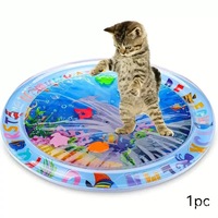 Tapis d'eau interactif éducatif pour chat épaissi anti-rayures piscine de jeu avec des matériaux en coton et PVC