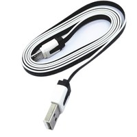 Kabel Data Pengisian Daya USB A ke Micro USB 5P Hitam Pabrik