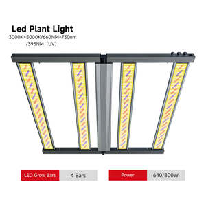 Lámpara de Cultivo LED Plegable de Espectro Completo, 4 Barras, Clasificación IP65, 800W, UV IR, para Horticultura Interior, Floración en Invernadero - Product Image 2