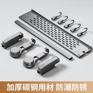 Estante de almacenamiento para baño con ventosa, 50x30 cm, toallero multifuncional montado en la pared para uso doméstico - Product Image 3