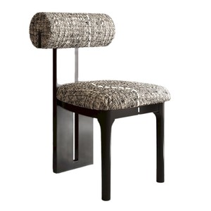 Chaise de salle à manger en bois massif avec dossier pour salle à manger, usage domestique, style scandinave - Product Image 5