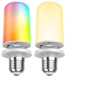 Ampoule LED à piles 5000mAh Dimmable RGB Couleurs E26/E27 Télécommande Rechargeable Lumière avec Base E14 Alimentation CC