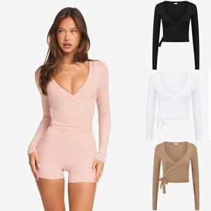 Veste de sport décontractée pour <span class=keywords><strong>femme</strong></span>, en tissu brossé, effet seconde peau, haute élasticité, séchage rapide, respirante, idéale pour le yoga et le fitness - Product Image 1