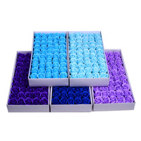 Vente d'usine : Bouquet de roses en savon de 5 cm à 3 couches pour la Fête des Mères, Noël, la remise des diplômes, Pâques – Cadeaux avec têtes de roses