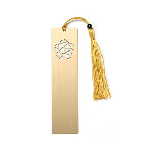 Copper Promotional Bookmark Tassels Wholesale Hollowed Out Brass Blank Bookmark With Special Gift Box for Book Lovers
