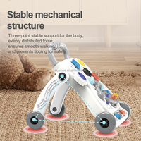 Marche-bébé réglable en vitesse, antidérapant, avec cadre en plastique, musique, pliable, aide à la marche portable, jouets d'apprentissage pour bébés