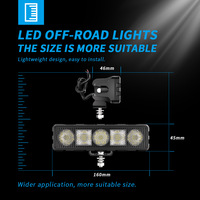 Phare LED de 6 pouces 18W 1160LM à faisceau large blanc, éclairage de travail tout-terrain, étanche IP68, pour camion, VTT, UTV, SUV, 4x4