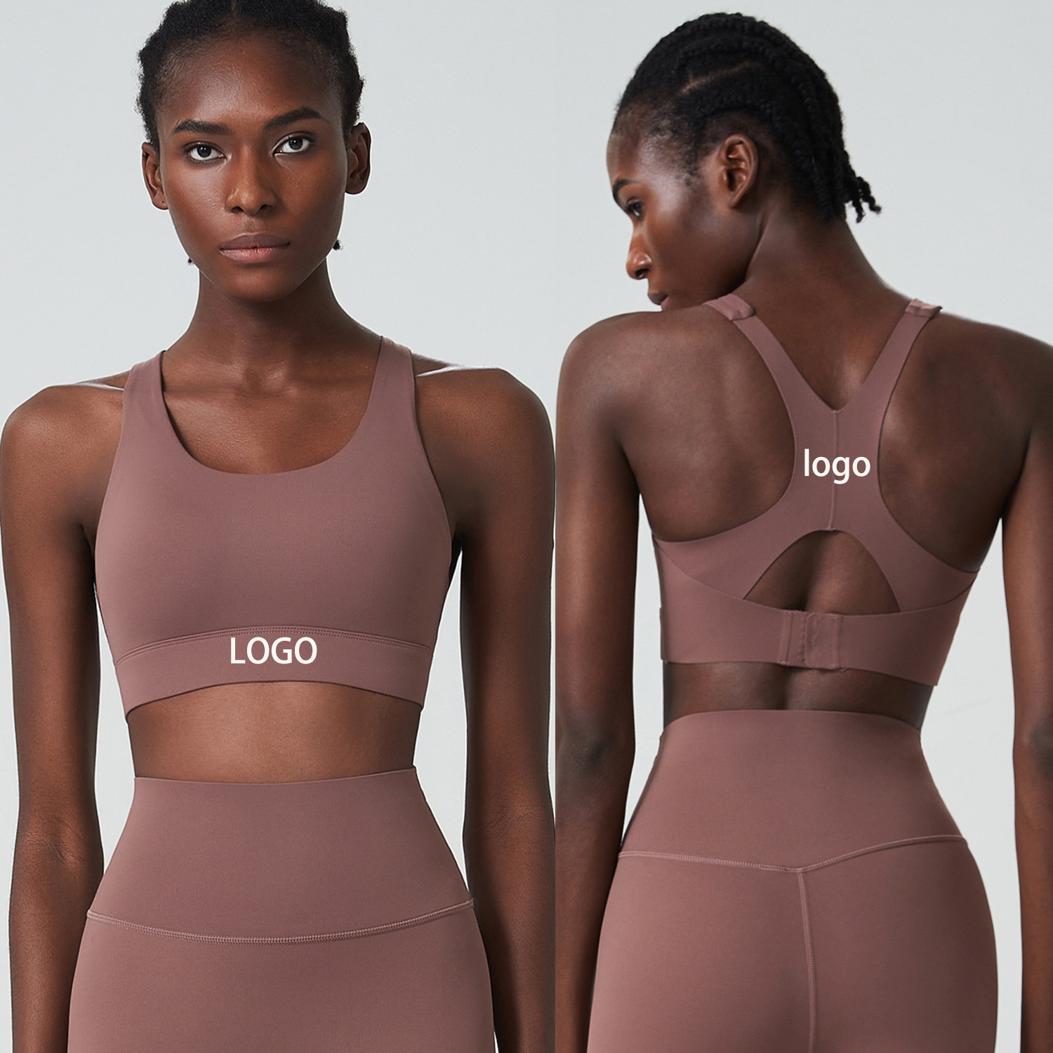 Custom Logo High Quality High Impact Breathable Nude Feel Push up Sports Bra Training Yoga Fitness Adjustable Women Bra