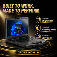Nouvel ordinateur portable industriel semi-robuste Intel Metal S510 pour l'entretien, processeur Core Ultra 5 125U, 16 Go de DDR5, 256 Go de NVMe, 15,6 pouces, 1000 nits