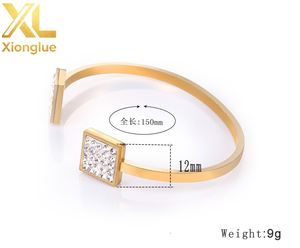 Pulsera de Moda con Brazalete Abierto y Circonitas, Chapada en Oro de 18K, Aleación de Cobre, Pulido de Alto Brillo, Microincrustaciones, para Mujeres y Niñas, Certificada por Terceros - Product Image 5