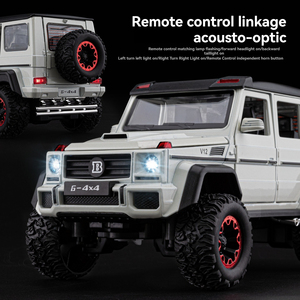 Voiture RC <span class=keywords><strong>4x4</strong></span> G500 en alliage 1:64 2.4G, modèle miniature, portes ouvrables, lumières, son, télécommande 5 canaux, portée 30m, pour enfants - Product Image 5