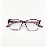 Montures de lunettes PC ultralégères YX-2208 tendance pour femmes et hommes, style œil de chat, pour verres de prescription dégradés
