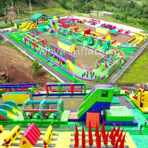 Nova NVOC-0080 270m panjang Monster terbesar tiup kursus untuk anak-anak dewasa trampolin taman petualangan Pabrik Guangdong - Product Image 4