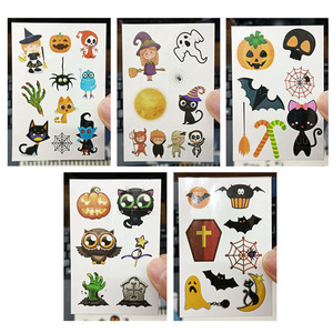 Regali personalizzati viso mano mano cartone animato Halloween impermeabili divertenti tatuaggi temporanei tesoro pirata <span class=keywords><strong>tatuaggio</strong></span> per bambini - Product Image 6