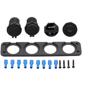 4 trong 1 USB Ổ cắm sạc Bảng điều khiển, 12V 4.2A kép USB sạc Ổ cắm + LED Vôn kế + Thuốc lá nhẹ hơn ổ cắm điện ổ cắm + ON-OFF - Product Image 5