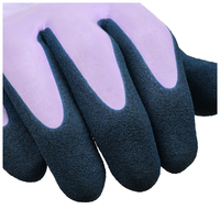 Guantes de Trabajo XINGYU de Látex Recubierto Completamente, Calibre 13, Color Morado, Antideslizantes, con Palma de Látex Espumado, Resistentes al Desgaste, para Hogar, Jardinería y Agricultura