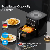 Four à friture électrique multifonctionnel 10L, grande capacité, contrôle numérique, friteuse à air moderne