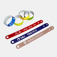 Bracelet promotionnel VIP pour événement, personnalisé avec logo imprimé, bracelet d'identification pour fête, étanche et réglable avec fermoir à pression
