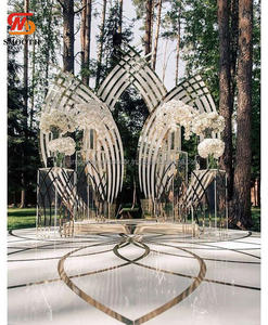 SMOOTH Best Seller Large Metal Lotus Wedding <b>Arch</b> <b>Balloon</b> Backdrop Stand Wedding Background <b>Arch</b> - Product Image 2