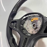 Volant sport à fond plat en cuir perforé avec dessus en fibre de carbone pour BMW G21 G31 G82 G87 G01 G20 G30 G80