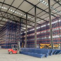 Étagères de stockage à palettes sélectives réglables en acier robuste à 5 niveaux avec protection antirouille pour entrepôt