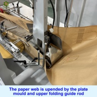 Máquina para Hacer Bolsas de Papel SOS de Fondo Cuadrado con Asa de Cuerda, Alimentación por Rodillo, Servocontrolada de Alta Velocidad 350TJ, para Envasado de Regalos y Compras al por Menor