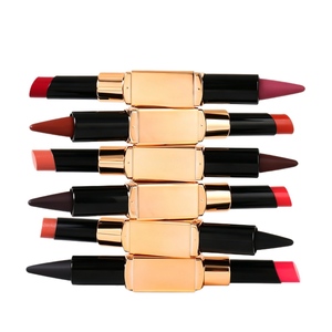 <b>Lipstick</b> and Lip Liner Glossy Finish Dual Tip Cosmetic Pen <b>Custom</b> Logo for Makeup Collection - Product Image 5