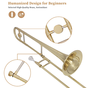 <span class=keywords><strong>Trombone</strong></span> Ténor Bb SLADE OEM d'usine, Instrument de Marche <span class=keywords><strong>Piccolo</strong></span> avec Embouchure et Étui – Kits Complets - Product Image 3