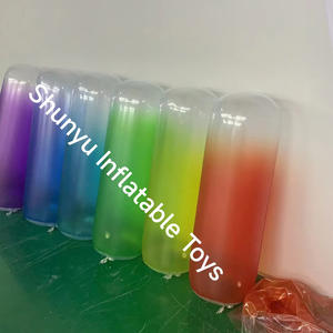 OEM Custom Transparent Pink PVC Aufblasbares zylindrisches Kissen für Werbung - Product Image 3