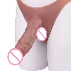 Funda de silicona líquida hueca para pene, diseño de diente de lobo, pantalones con funda para pene, simulación de pene suave para hombres, juguete sexual íntimo para <span class=keywords><strong>parejas</strong></span> - Product Image 1