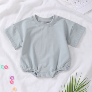 Romper Bayi Bordir Custom, Bahan Katun, Bagian Bawah Elastis, Sweatshirt & Hoodie Crewneck Oversize, Romper Sweatshirt Bayi - Product Image 4