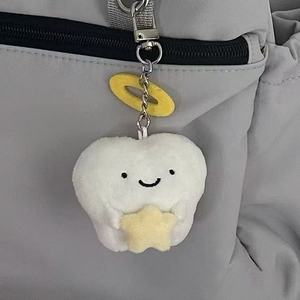 Muñeco de Peluche de Diente de Ángel de Alta Gama, Colgante de Diente de Corazón <span class=keywords><strong>Partido</strong></span> de Algodón PP, Llavero de Regalo para Parejas - Product Image 4