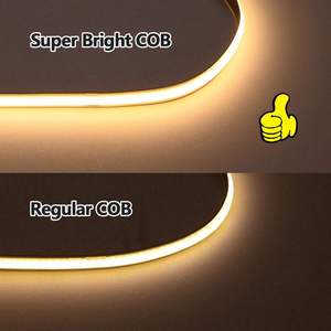2700K 4000K 6500K FCOB <b>LED</b> CRI 90 95 <b>LED</b> COB <b>Light</b> 480leds 24V Slim 3mm 4mm 5mm Ultra Narrow COB Flexible <b>LED</b> Strip - Product Image 2